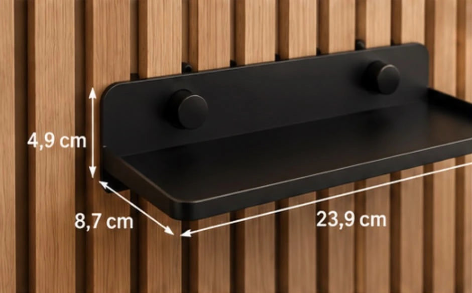Étagère murale pour montres et accessoires - Noir
