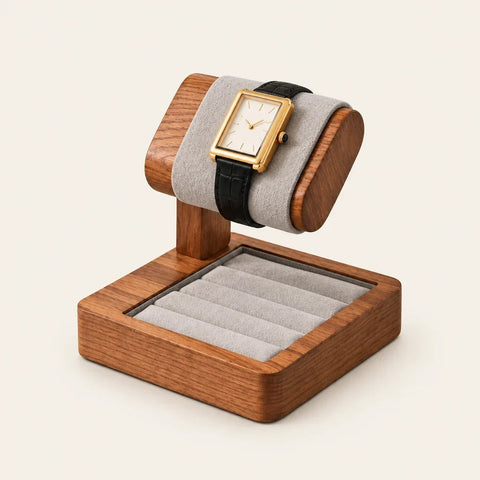 Présentoir à montres et bijoux en bois Écrin Duo