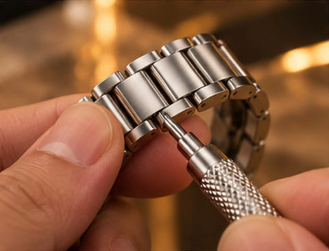 Outils pour bracelet de montre, vue rapprochée