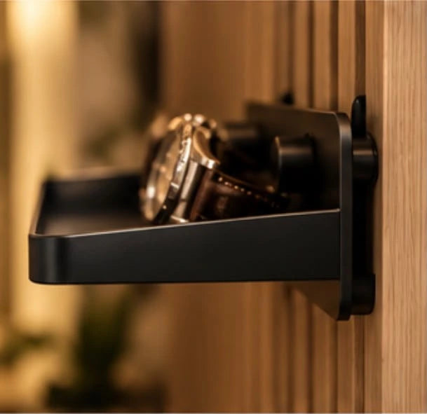Étagère murale pour montres et accessoires - Noir
