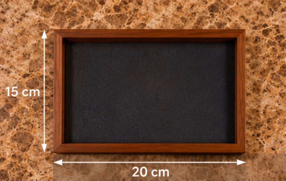 Vide-poches en bois, vue de biais
