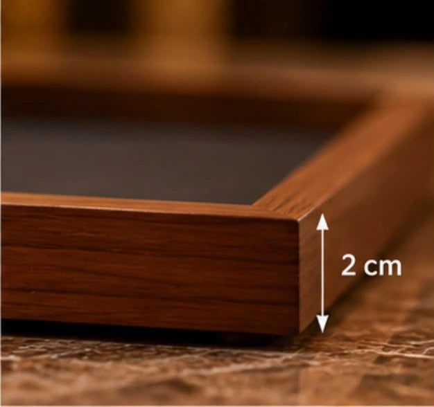 Vide-poches en bois à intérieur noir texturé