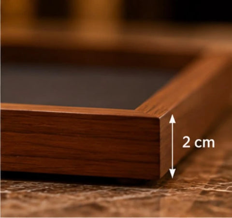Vide-poches en bois à intérieur noir texturé